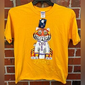 NWT NCAA Officially Licensed Gildan LSU Tigers T’Mike Youth XL Mascot T-Shirt